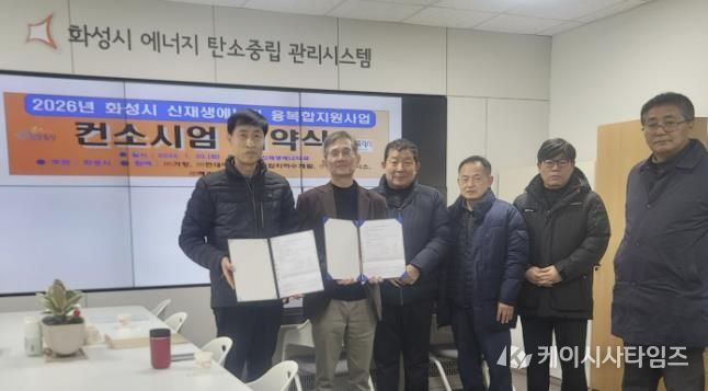 화성특례시가 20일 신재생에너지 융복합지원사업 추진을 위한 컨소시엄 협약을 체결했다