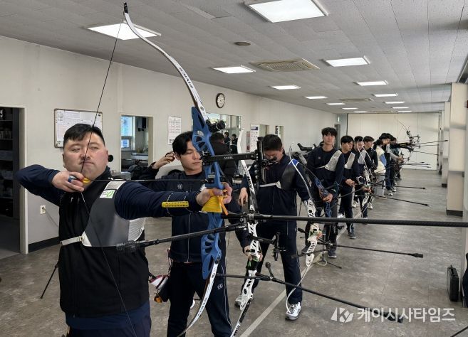 청주시청 양궁부, 국가대표팀과 동계강화 합동 전지훈련