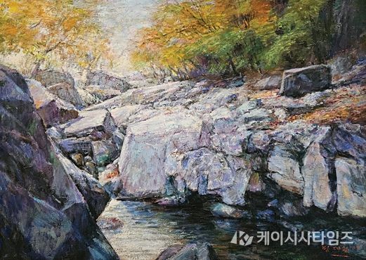 내원사 계곡 / 정재환 72.7×53㎝ 유화 2006