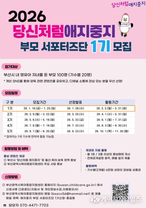 '당신처럼 애지중지 부모 서포터즈단' 본격 운영