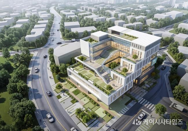 설계공모를 통해 당선된 남평읍 복합청사 당선작 조감도.