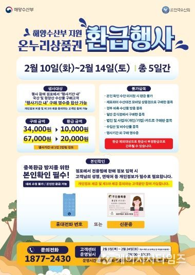 온누리상품권 환급행사 포스터