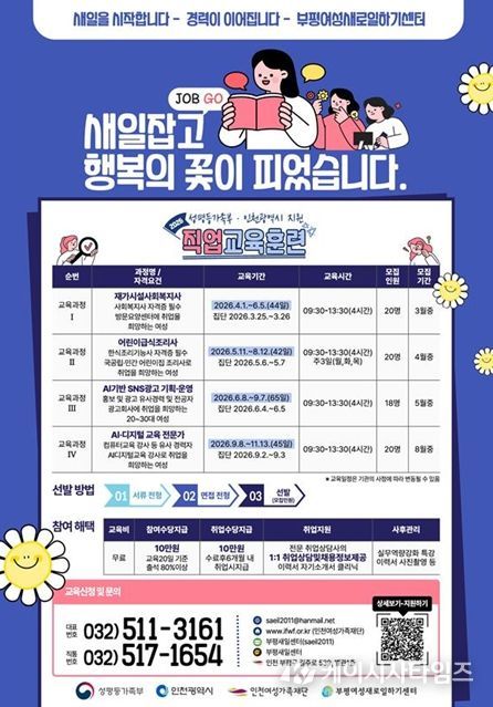 여성 취업 경쟁력 강화’를 위한 무료 직업교육훈련 참여자 모집