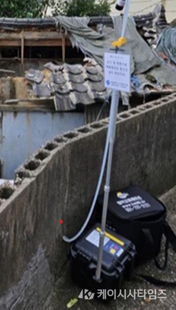 석면 시료 채취 과정