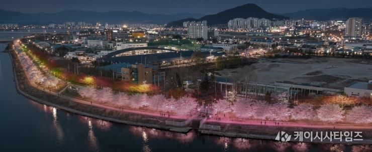 공지천 일원 야간경관 강화사업 조감도(전체 준공시)