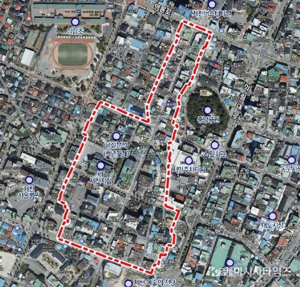 약선음식거리 자율상권 구역 경계도