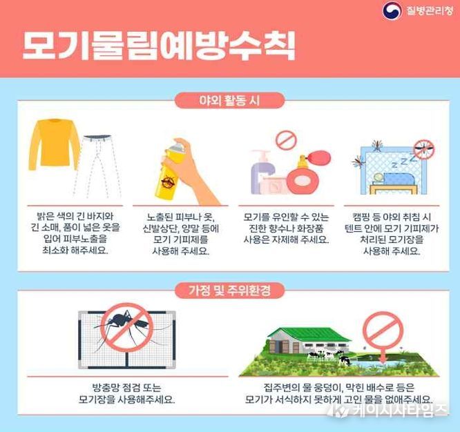 모기물림예방수칙 홍보물