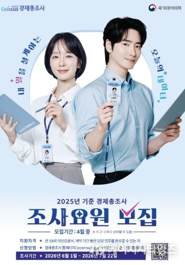 문경시, '2025년 기준 경제총조사' 조사요원 모집