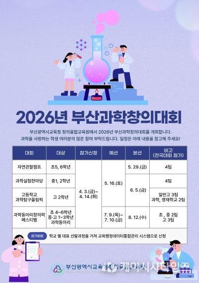 ‘2026 부산과학창의대회’ 참가자 모집