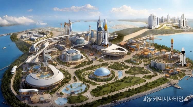 고흥군, 우주항공복합도시 특별법 제정 ‘전방위 대응’ - 우주산업 클러스터 조감도.